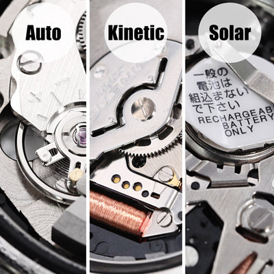SEIKO精工自動機械手錶 VS 人動電能手錶 VS 太陽光動能手錶！