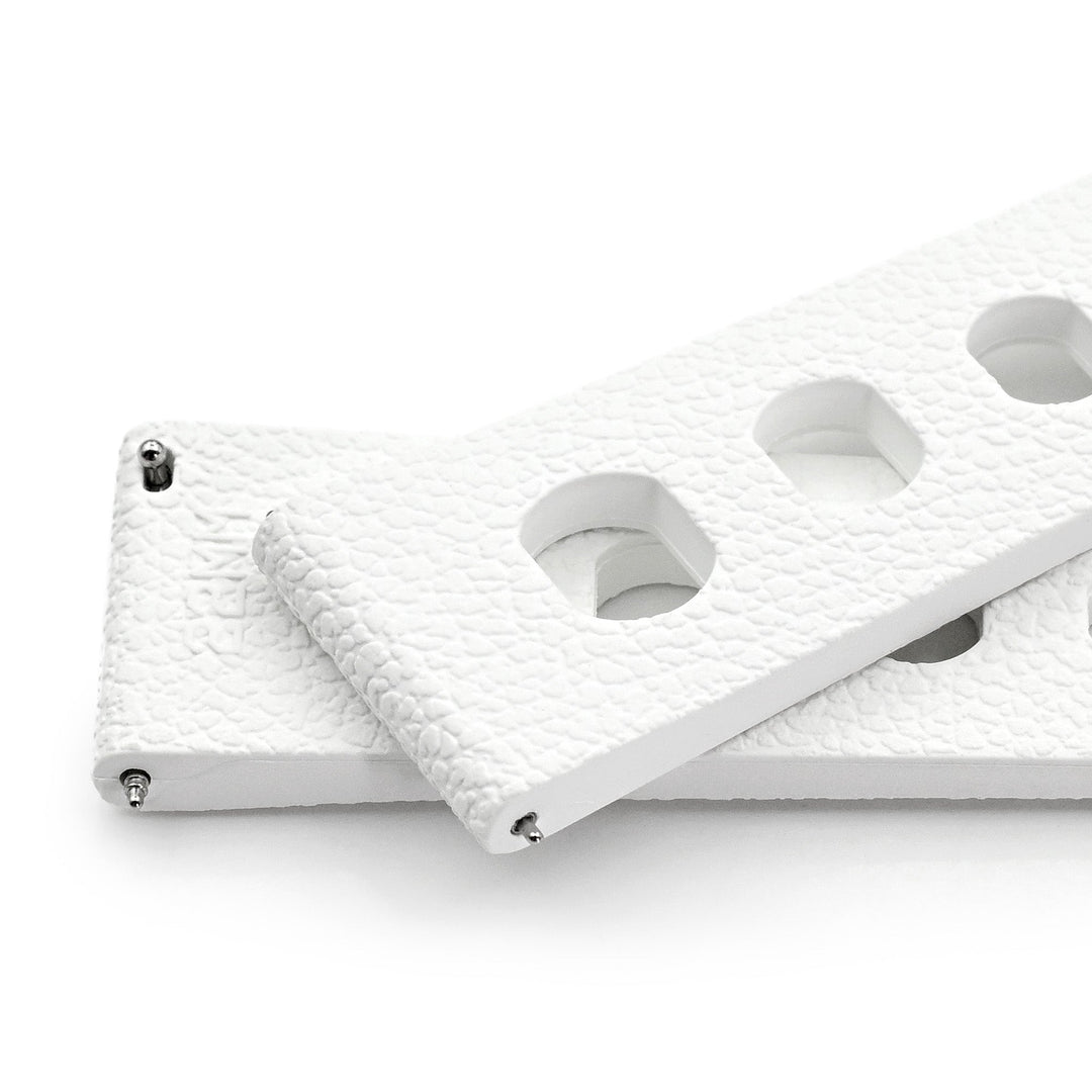 20mm or 22mm FKM36 Off White Large Holes Rally FKM Quick Release Rubber watch band Strapcode watch bands