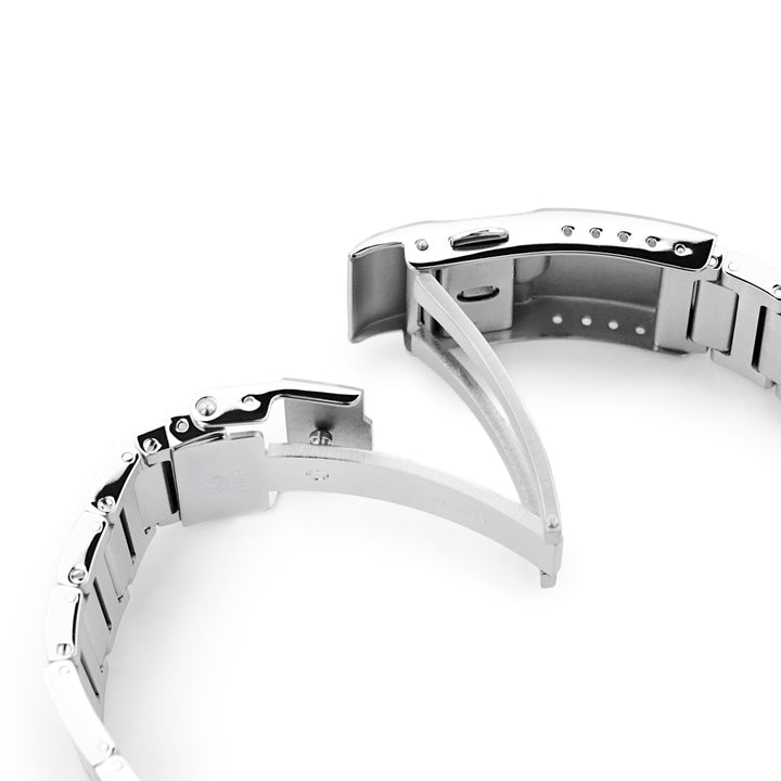 SEIKO 5 精工5號運動型 5KX GMT 系列 SSK001 SSK003 SBSC003 代用錶帶 圓環賽車款II 不鏽鋼 Baton潛水扣專用帶