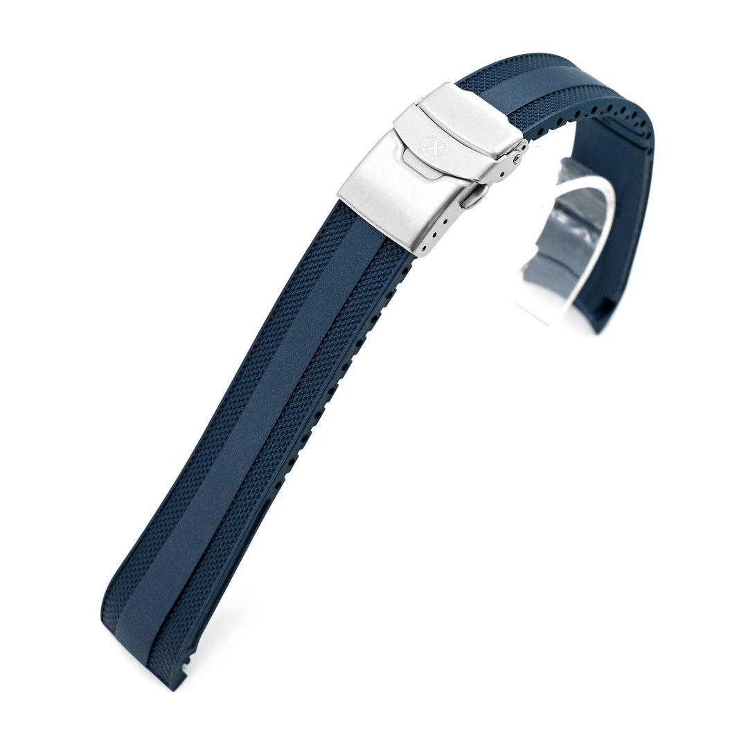 StrapXPro - SMX02A 21mm Seiko 精工 Speedtimer SC911 專用錶帶 橡膠錶帶 彎曲錶耳｜太空人錶帶