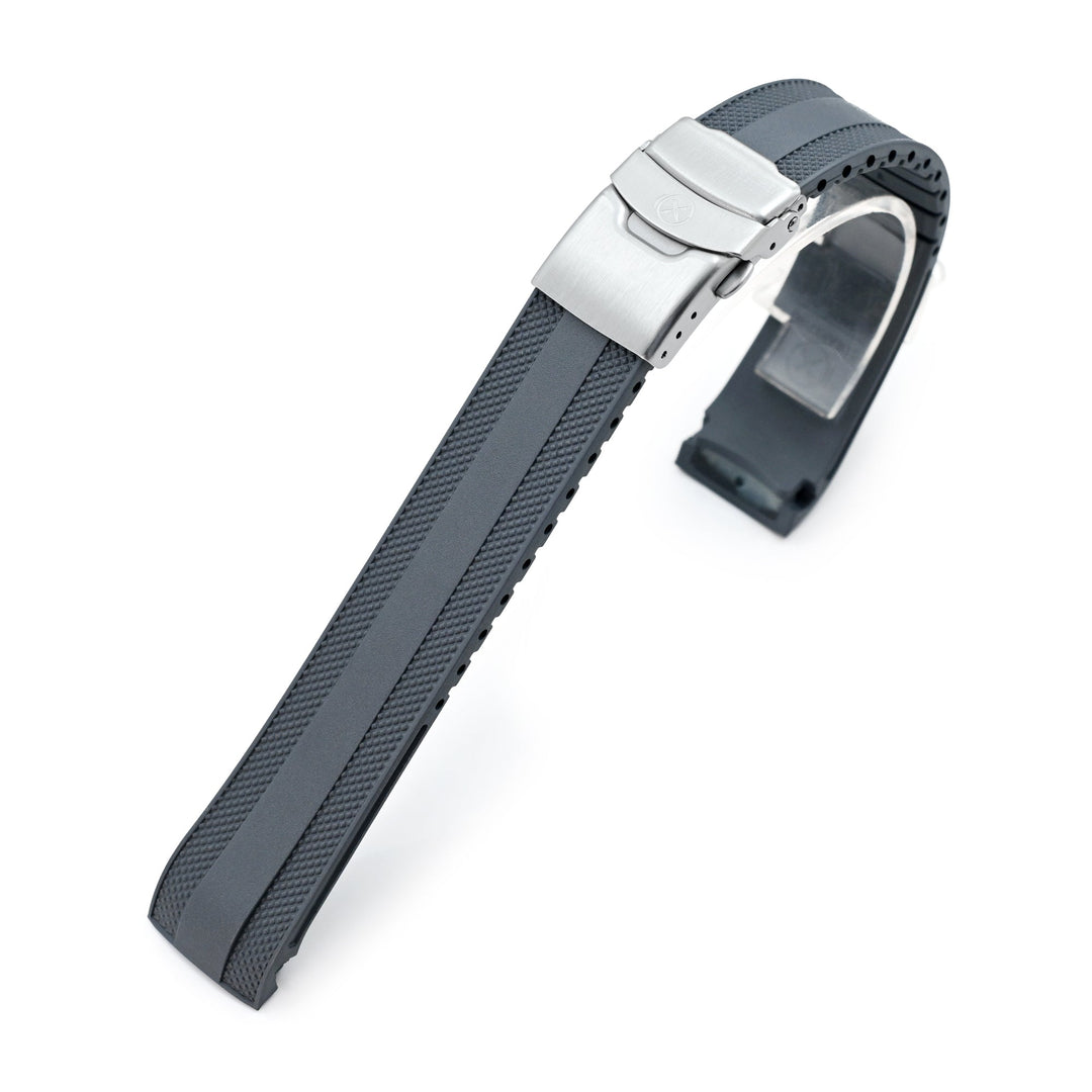 StrapXPro - SMX03A 20mm Seiko 精工 Speedtimer SC813 專用錶帶 橡膠錶帶 彎曲錶耳｜太空人錶帶