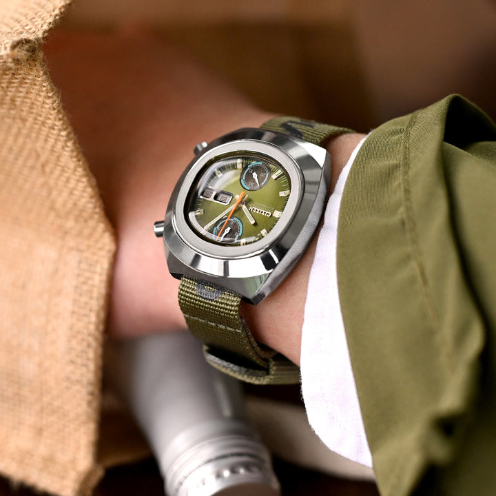 英國 HAVESTON 20mm或22mm The General Service 傳統尼龍錶帶 兩件套裝, 卡其/橄欖色 各一