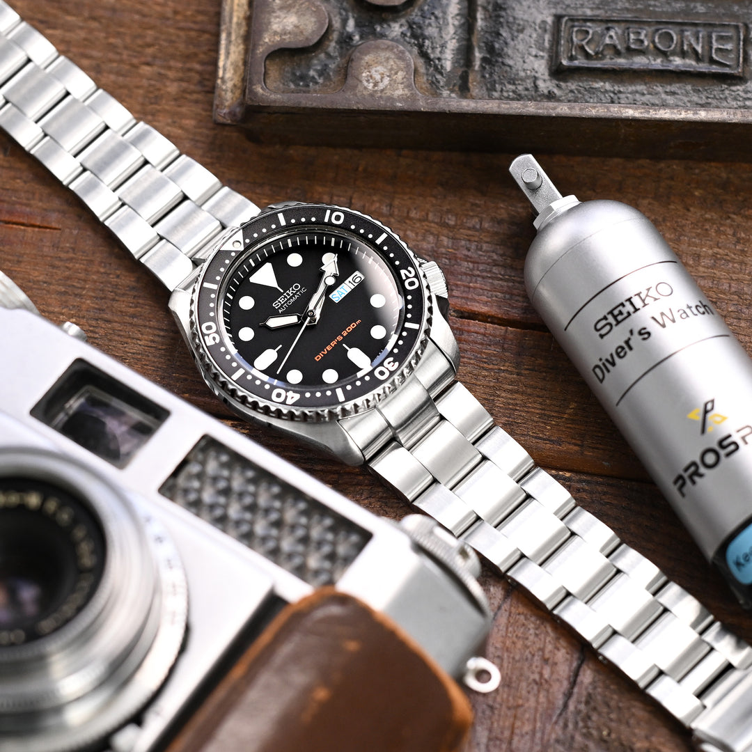 SEIKO 精工水鬼 SKX007 SKX009 SKX011 代用鋼錶帶 超級3D三板式 不鏽鋼 V形18mm潛水扣專用帶