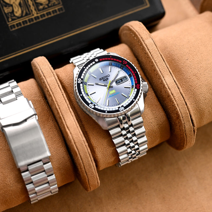 SEIKO 5 精工5號次世代重生 SRPD51 SRPD55 SBSA003 代用錶帶 經典實心五珠 不鏽鋼 SUB潛水扣專用帶