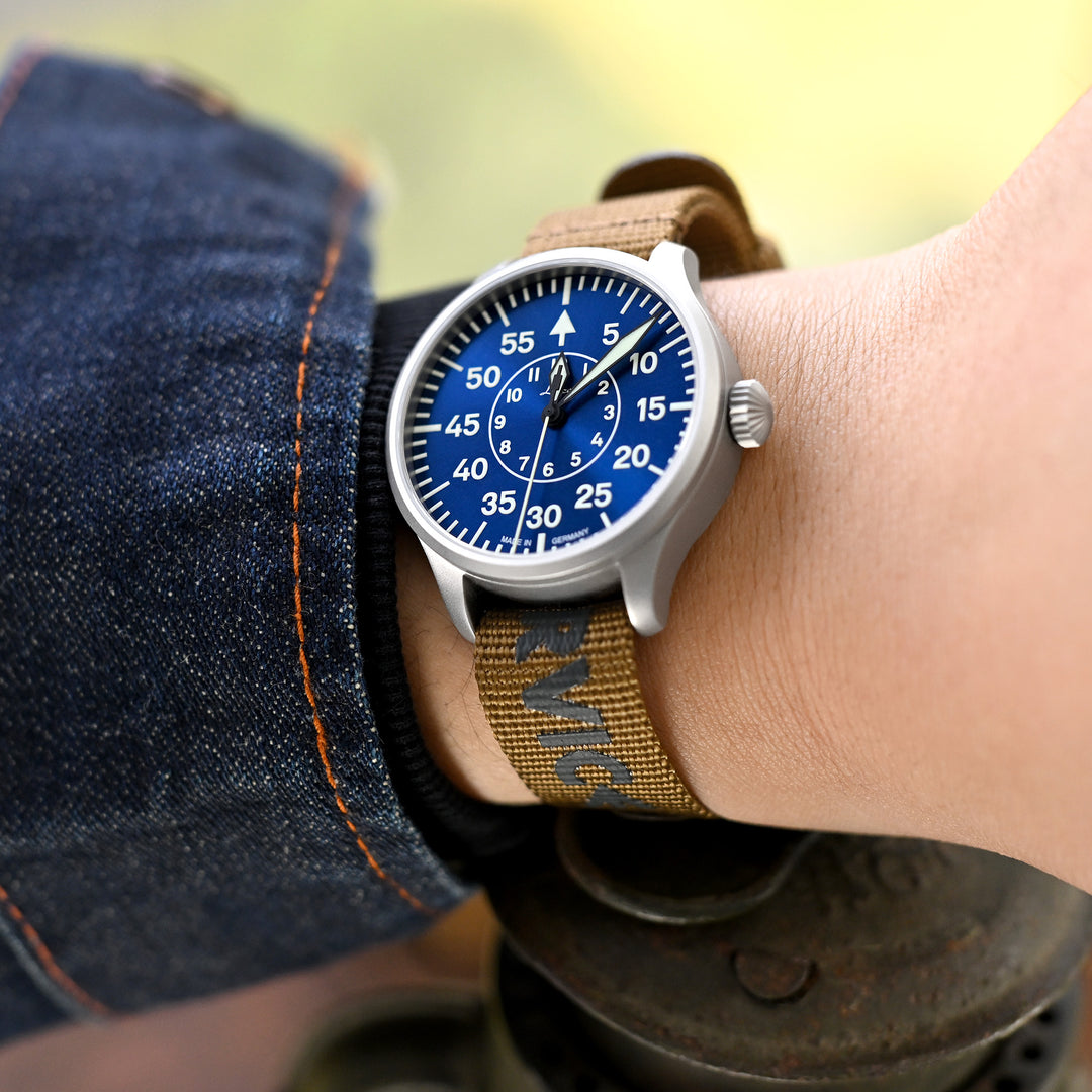 英國 HAVESTON 20mm或22mm The General Service 傳統尼龍錶帶 兩件套裝, 卡其/橄欖色 各一