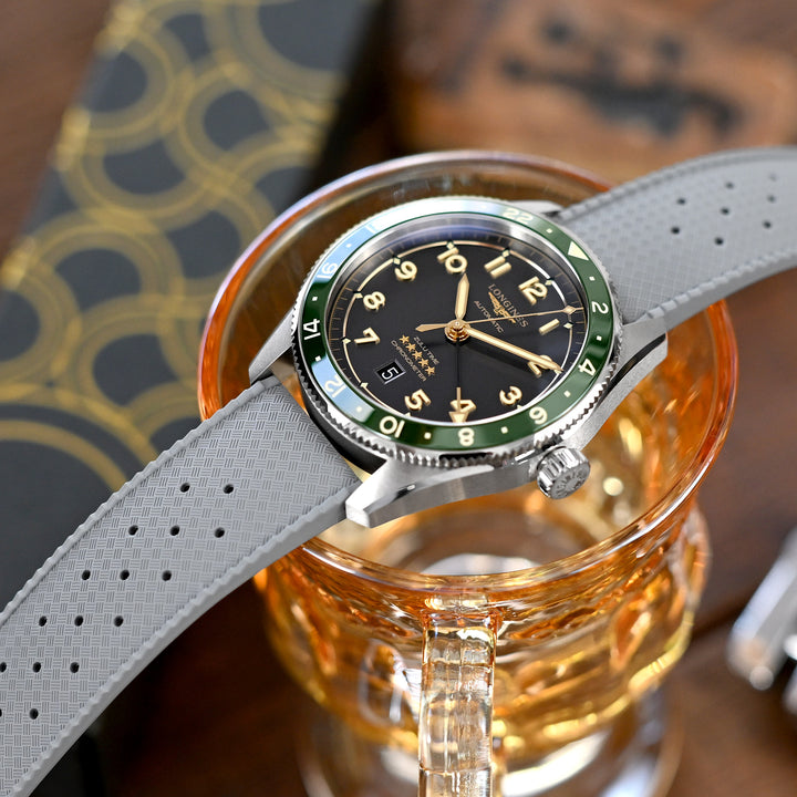 灰色Tropical Style 熱帶錶帶橡膠快拆潛水款22mm, 20mm