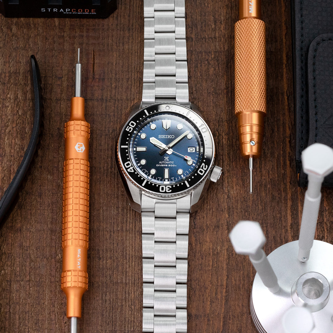 SEIKO 精工 1968重新復刻 SPB185 SPB187 代用錶帶 超級3D三板式插尾版本 不鏽鋼 Baton潛水扣專用帶