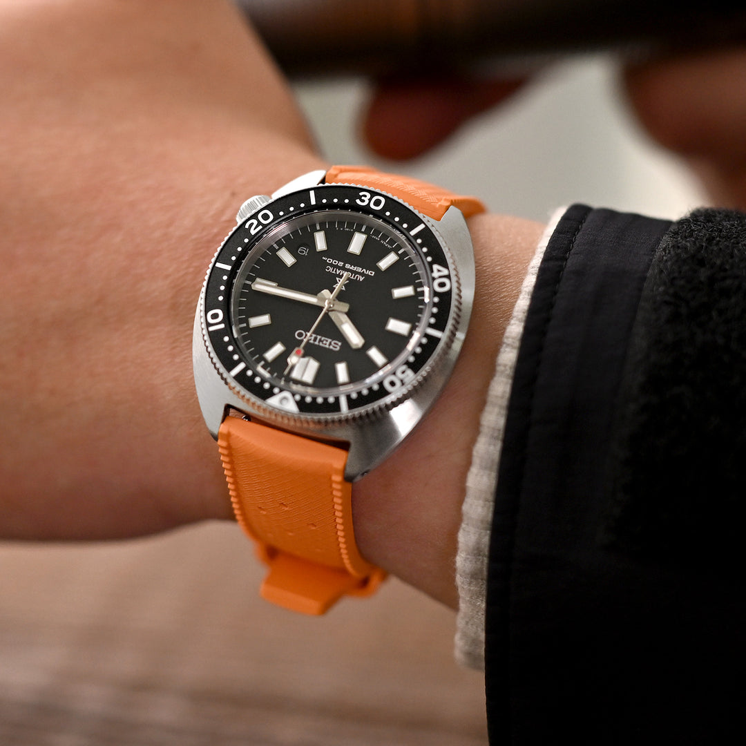 橙色Tropical Style Pro 熱帶錶帶橡膠快拆潛水款22mm, 20mm