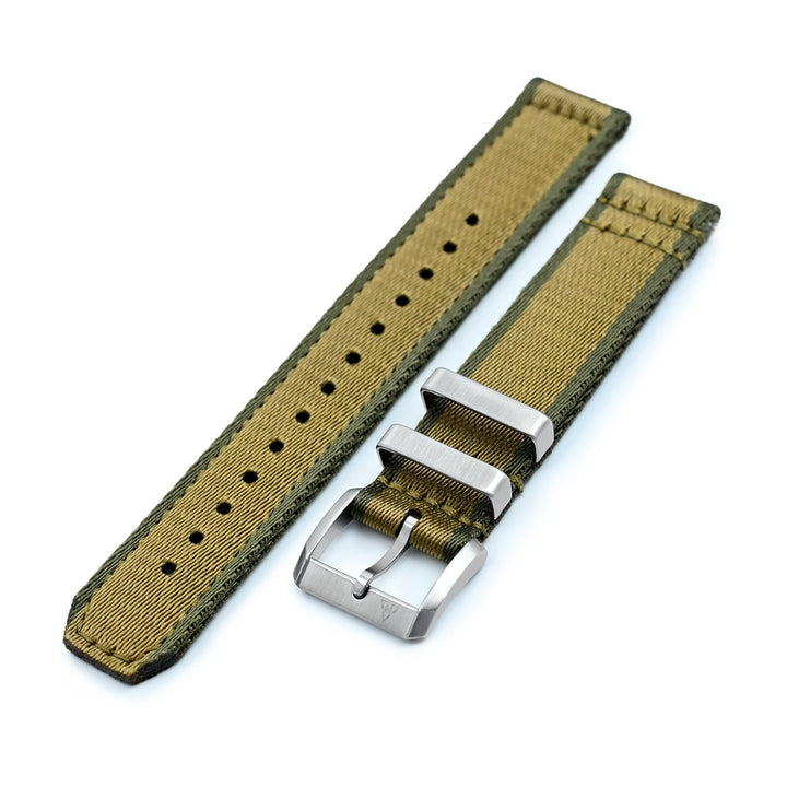 英國 HAVESTON 20mm 野戰卡其／沙色調 M-1936-2P 尼龍錶帶｜太空人錶帶TW