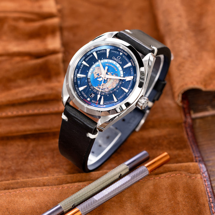MiLTAT 美國Horween Chromexcel皮革啞光黑色錶帶 米色