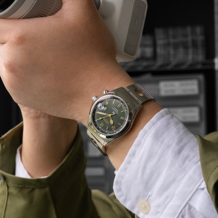 SEIKO 精工登山運動員 SARB017 SPB155 SBEJ005 代用鋼錶帶（兼容 Hamilton 漢密爾頓卡其野戰系列 H70455733）圓環賽車款Ⅱ 收窄扣寬版 Baton潛水扣專用帶