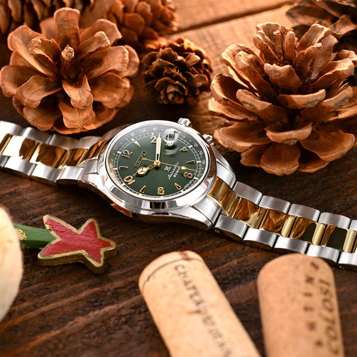 SEIKO精工登山運動員SARB017代用超級3D三板式不鏽鋼錶帶（兼容 Hamilton漢密爾頓 卡其野戰系列 H70455733）拉砂電金潛水員扣