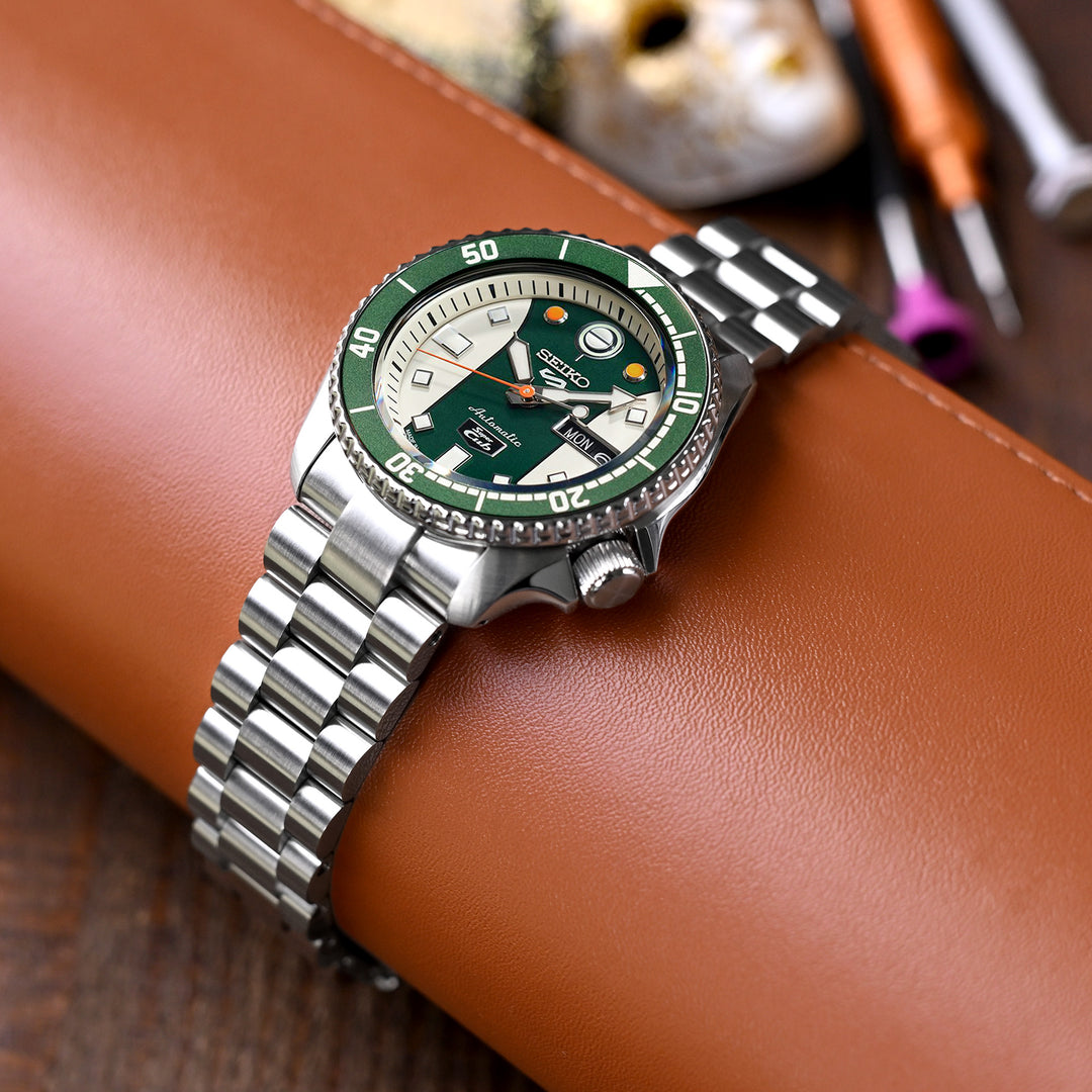 SEIKO 5 精工5號次世代重生 SRPD51 SRPD55 SBSA003 代用錶帶 總統帶 不鏽鋼 V形潛水扣專用帶
