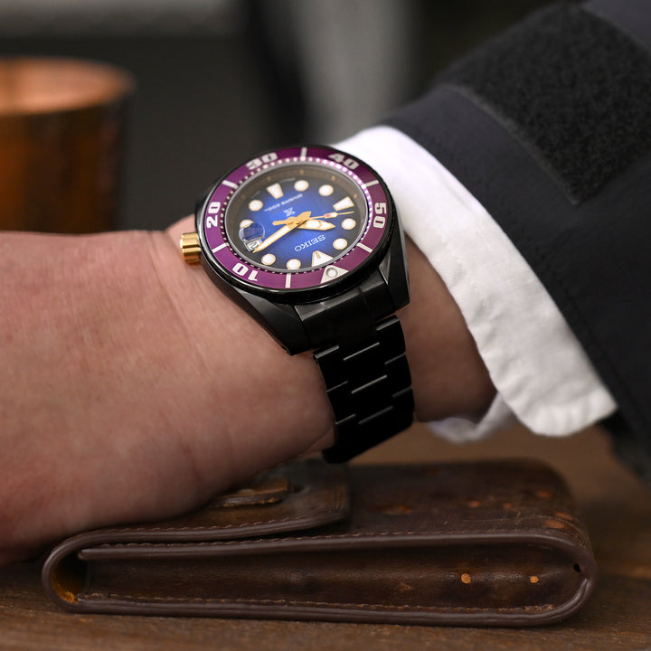 SEIKO 精工小MM SBDC001 SBDC031 SBDC081 代用鋼錶帶 超級三板式 不鏽鋼 V形潛水扣 DLC碳黑版