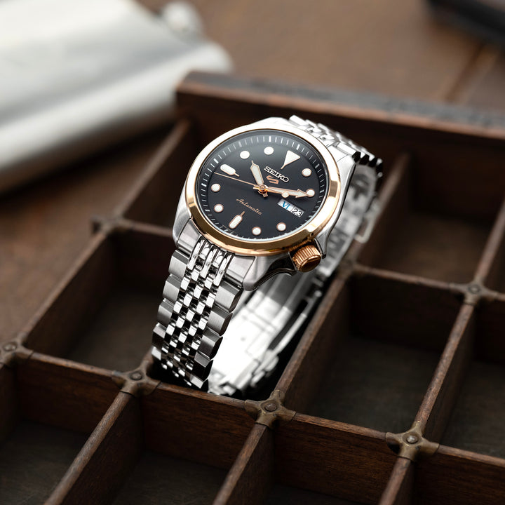 SEIKO 5 精工5號 Sports 機械自動上鍊40mm水鬼 SRPE51 SRPE53 SRPG35 代用錶帶 小行星鋼錶帶 不鏽鋼 V形潛水扣 中間拋光版