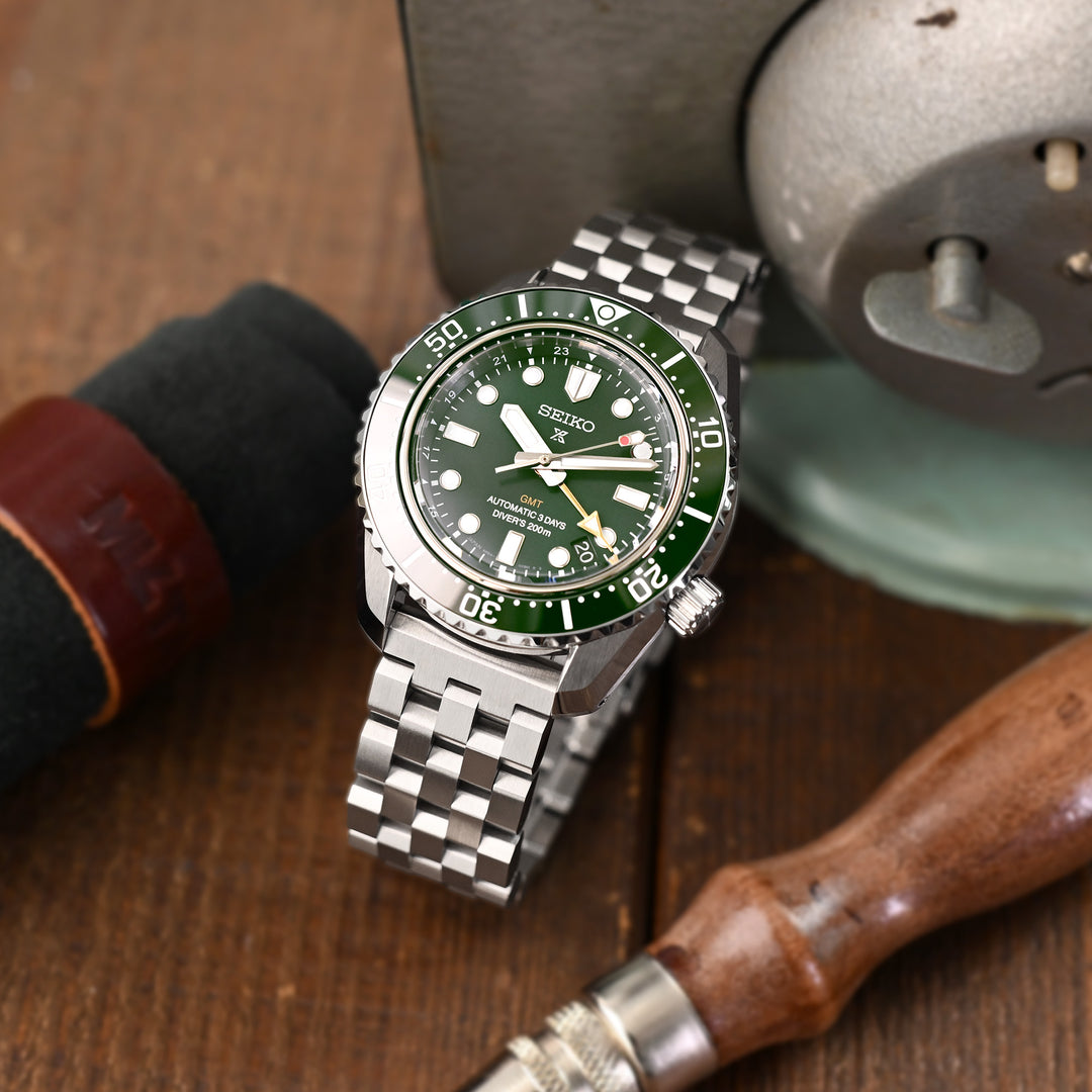 實心超級工程師 II  拉砂不鏽鋼錶帶 潛水保險掣