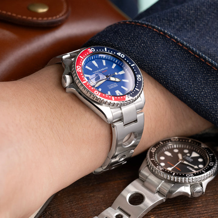 SEIKO 精工水鬼 SKX007 SKX009 SKX011 代用鋼錶帶 圓環賽車款 不鏽鋼 V形潛水扣專用帶