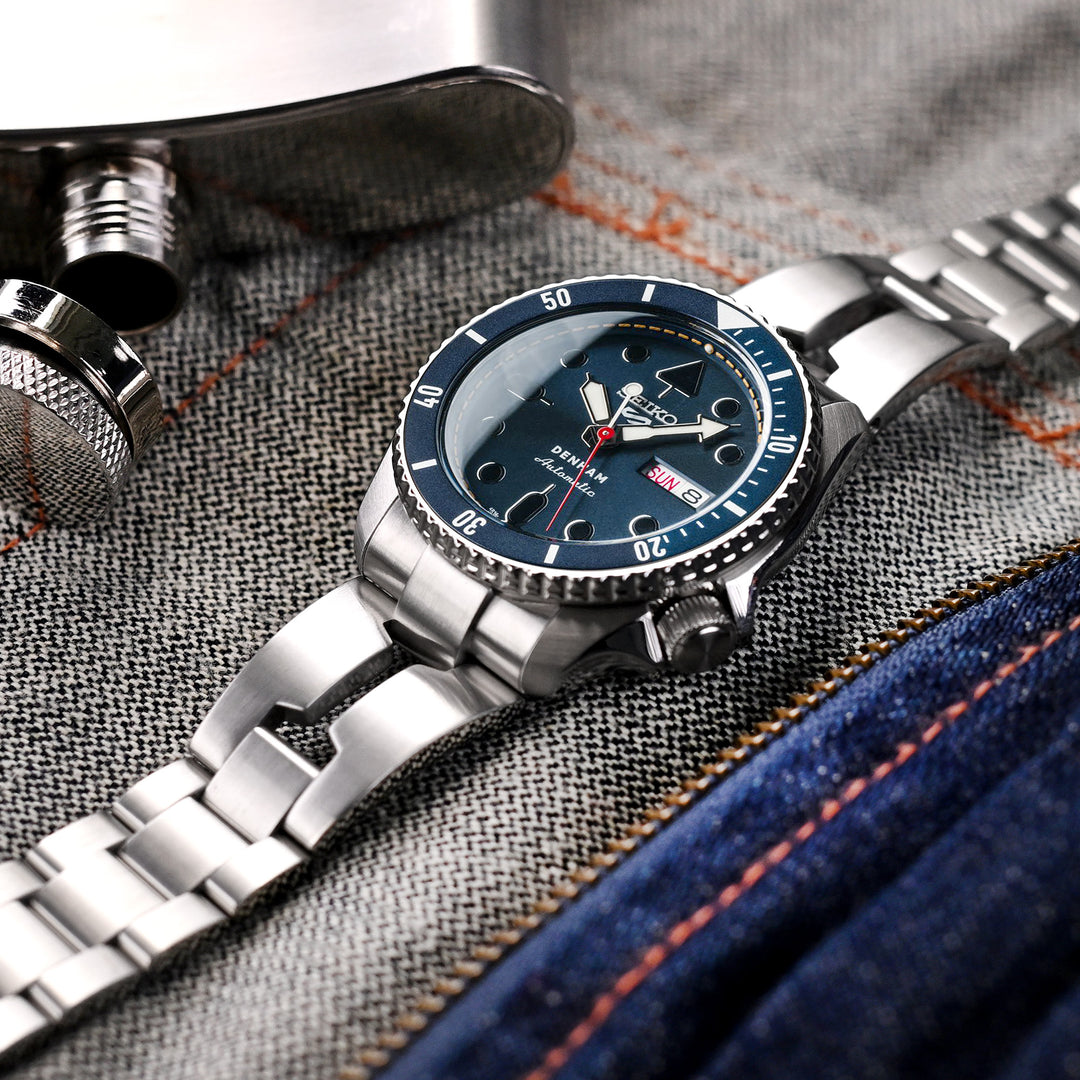 SEIKO 5 精工5號次世代重生 SRPD51 SRPD55 SBSA003 代用錶帶 復古剃刀款 不鏽鋼 V形潛水扣專用帶