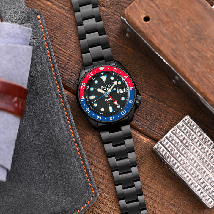 SEIKO 5 精工5號次世代重生 SRPD79 SBSA025 代用錶帶 超級3D三板式 不鏽鋼 V形潛水扣 DLC碳黑版