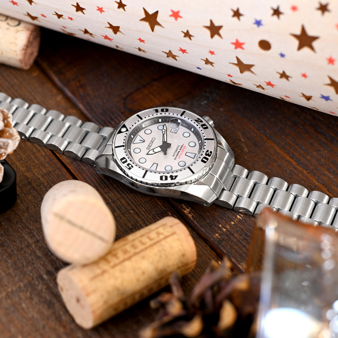 SEIKO 精工小MM SBDC001 SBDC031 SBDC081 代用鋼錶帶 總統帶 不鏽鋼 V形潛水扣專用帶