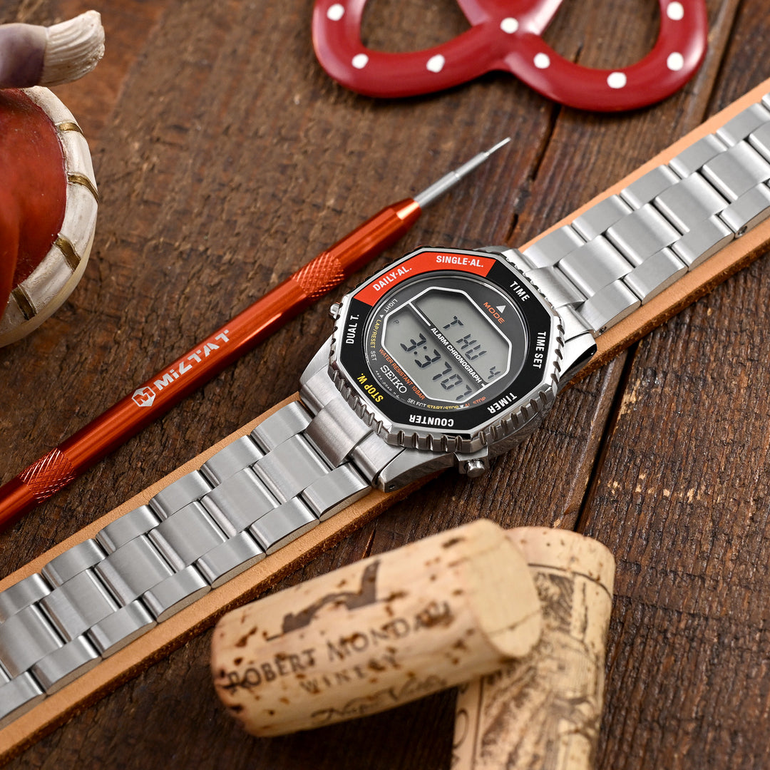 SEIKO 5 精工5號 Sports 機械自動上鍊40mm水鬼 SRPE51 SRPE53 SRPG35 代用錶帶 超級3D三板式 不鏽鋼 V形潛水扣專用帶