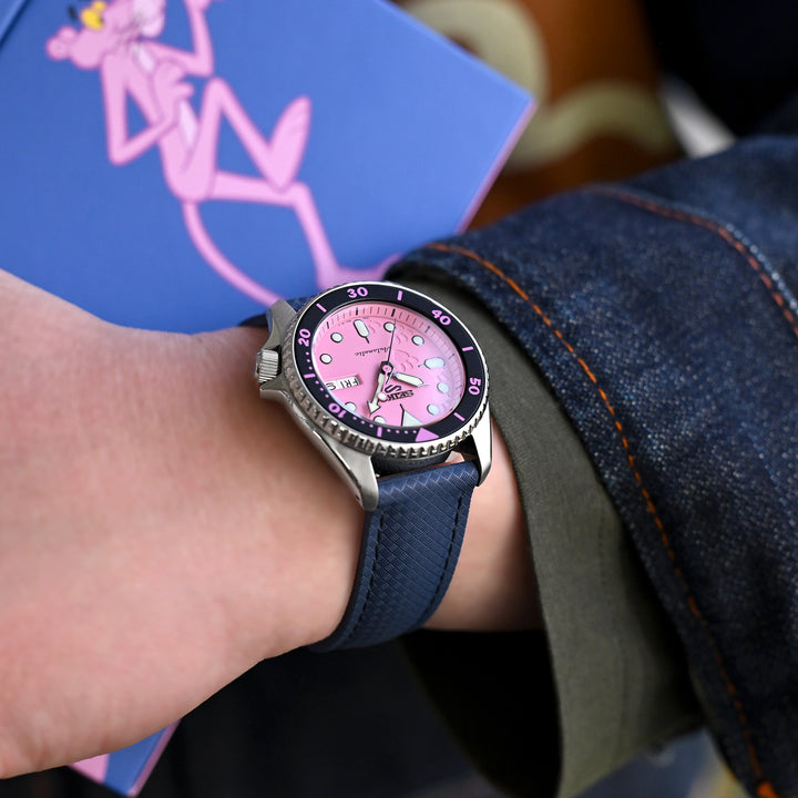 優質 FKM37 海軍藍色 FKM 快拆橡膠錶帶, 20mm 或 22mm