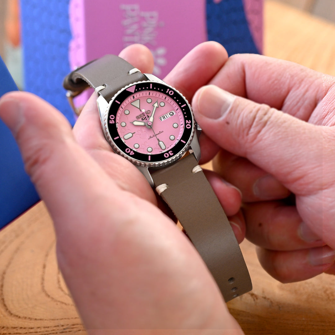 灰褐色 義大利 Buttero 植鞣牛皮錶帶｜雙線縫製快拆錶帶｜20mm