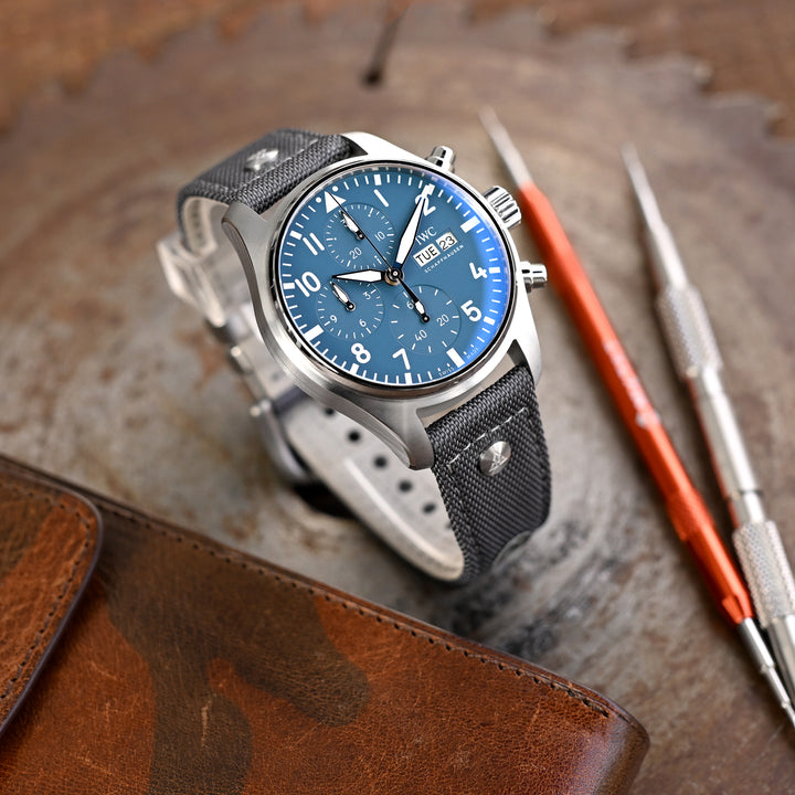 英國 HAVESTON 20mm 灰色 編織尼龍錶帶