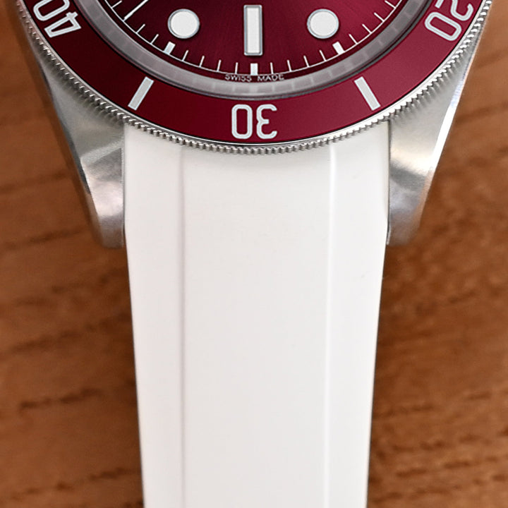 20mm FKM31 Off White Rubber Quick Release Watch Band for TUD BB58 Strapcode watch bands