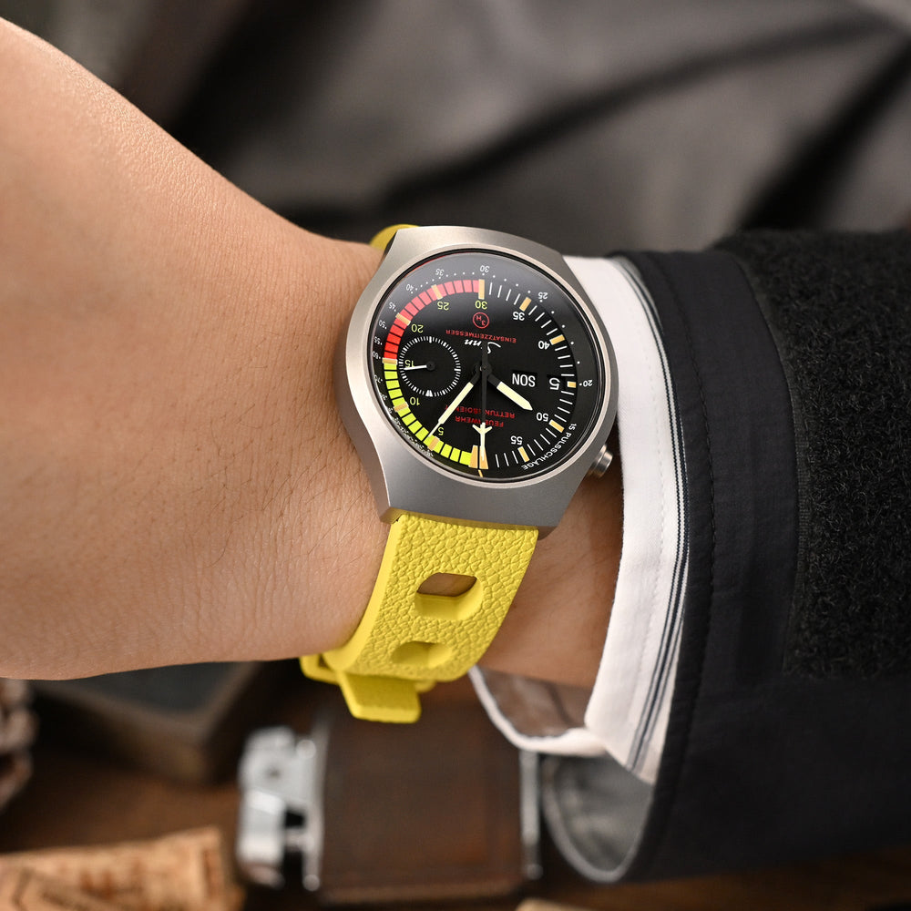 Sinn 157 EZM-4 Chronograph day-date black Dial Strapcode watch bands