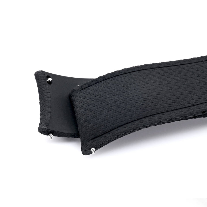 FKM41 Black Quick Release Titanium Slinea Clasp FKM Rubber Watch Band, 20mm or 22mm Strapcode watch bands