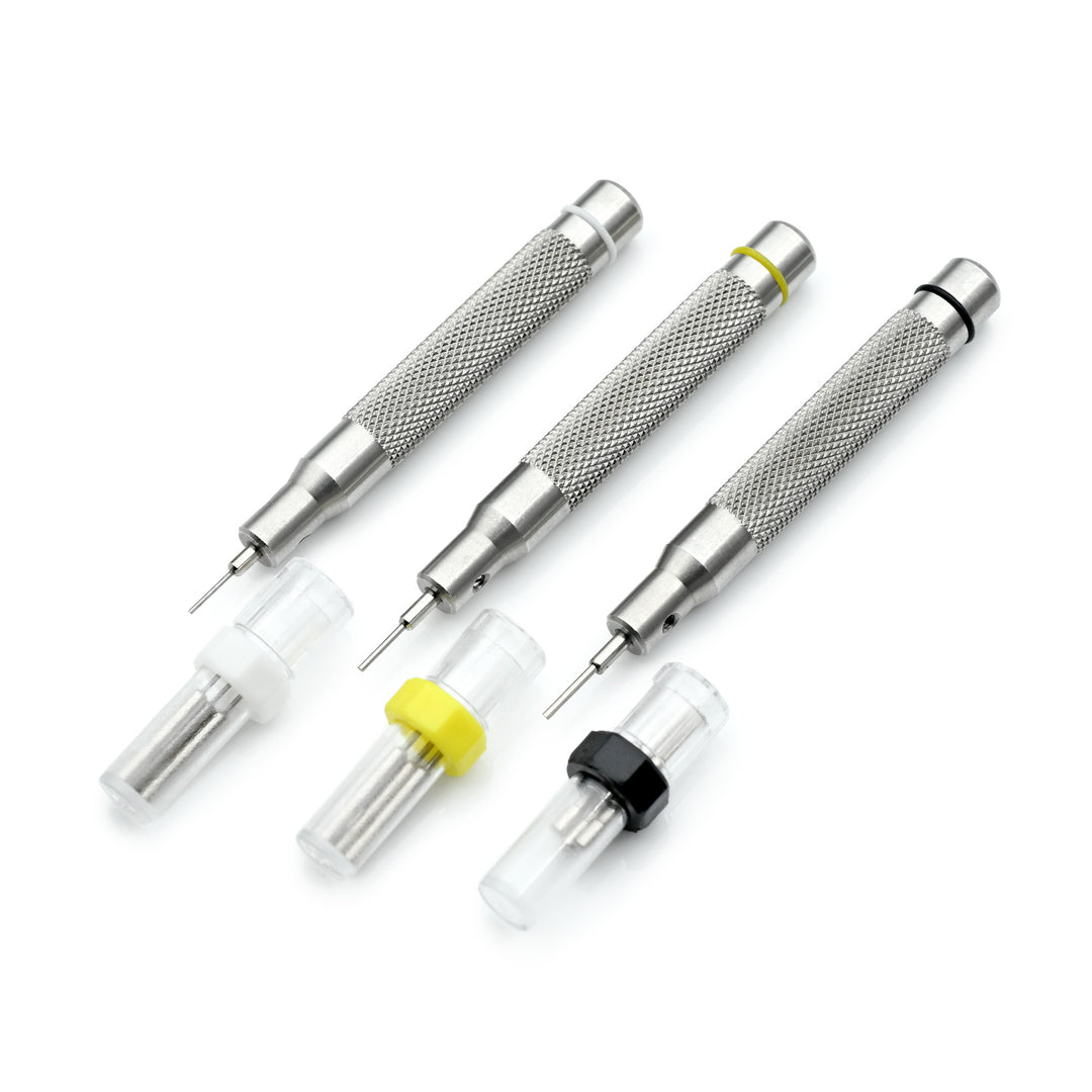 修錶工具 - 這款多用途 針沖 - 錶帶打栓器，一式三款尺寸 : 針沖直徑 0.6mm、0.8mm、1.0mm