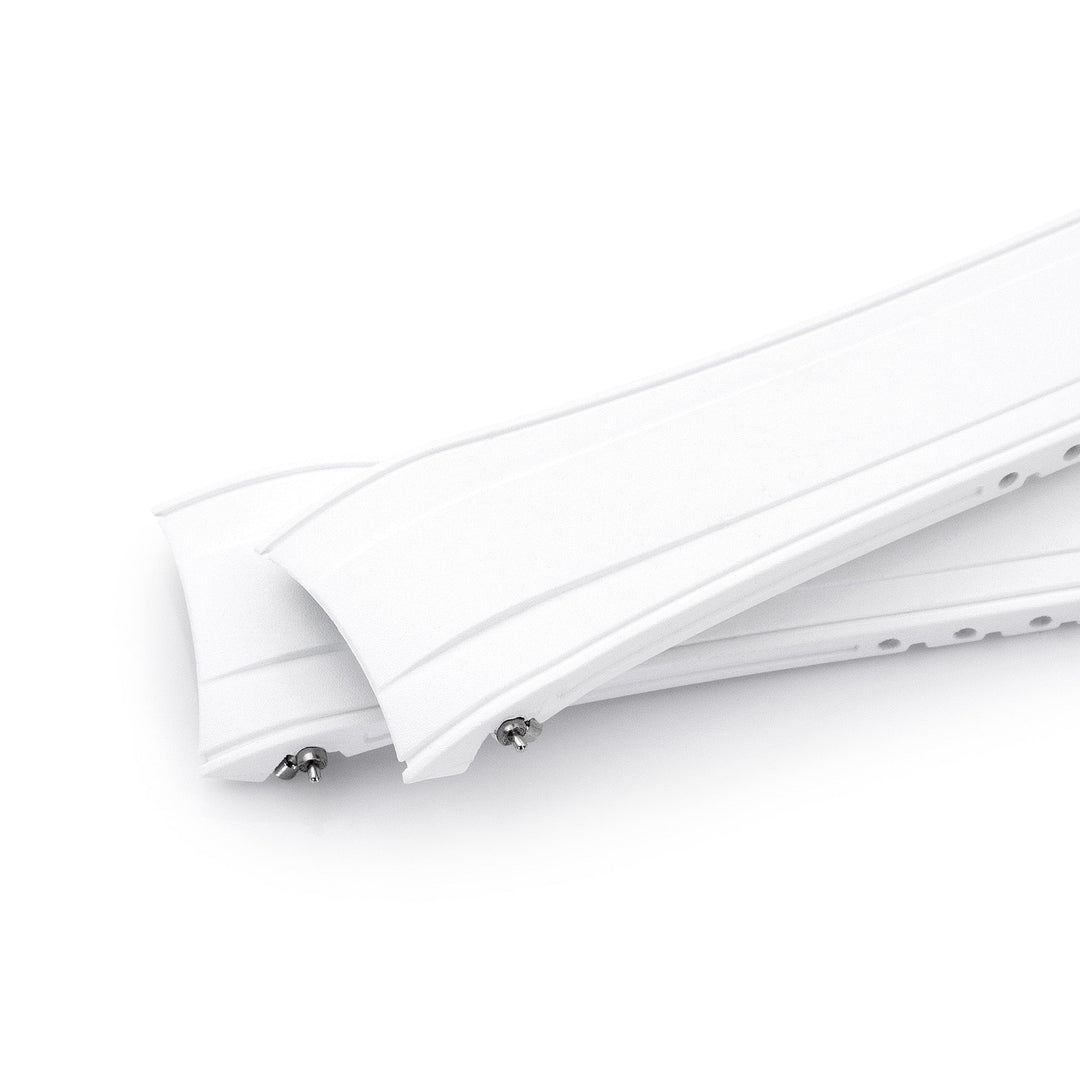 StrapXPro - SAP1A Rubber Strap for Seiko Alpinist SARB017 Series, White Strapcode watch bands