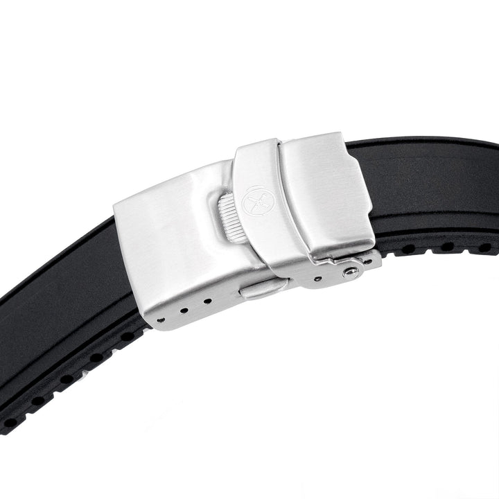 StrapXPro - SX2B (Ver.2) Rubber Strap for New Seiko 5 Sports Field Watch GMT Series, Black Strapcode watch bands