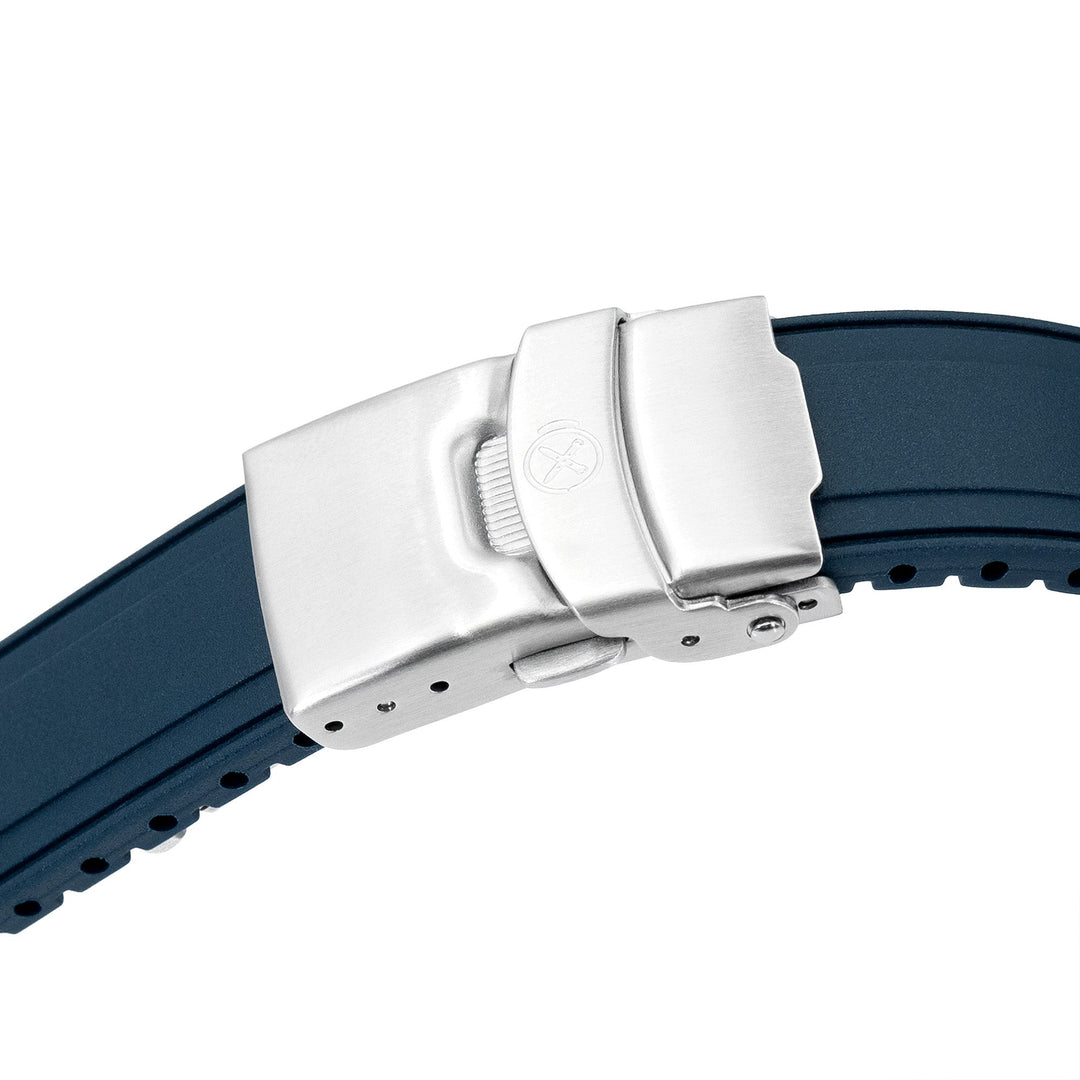 StrapXPro - SX2B Rubber Strap for New Seiko 5 Sports 38mm SRPK29 Series, Navy Blue Strapcode watch bands
