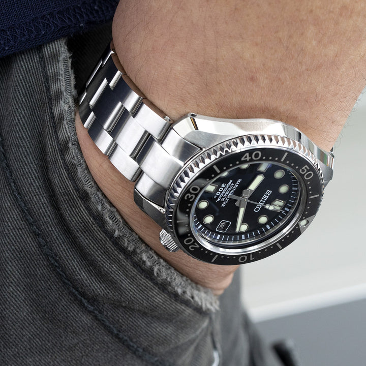SEIKO 精工 MM300 大MM機械錶 SBDX001 SBDX017 SBDX023 代用錶帶 超級3D三板式 不鏽鋼 V形潛水扣專用帶