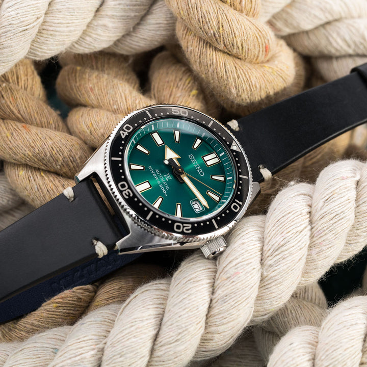 MiLTAT 美國Horween Chromexcel皮革啞光黑色錶帶 米色