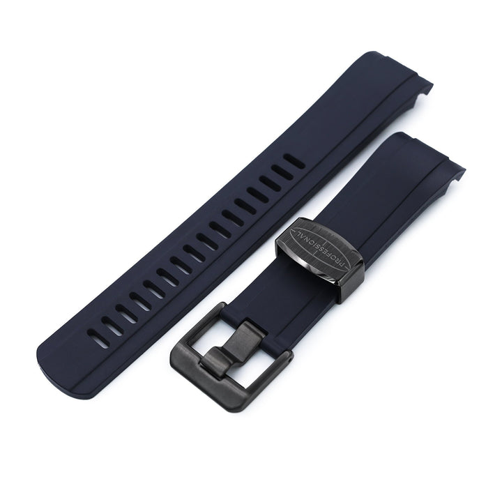 Seiko 5 Sports SRPD65K1 Curved End Lug Rubber Watch Band |Crafter Blue