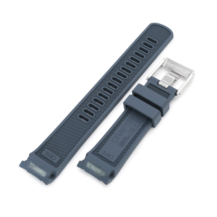 CB10 SEIKO精工水鬼SKX007 專用代用NBR橡膠錶帶 灰色