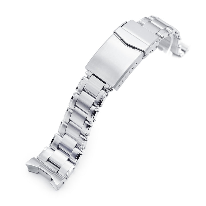 SEIKO精工水鬼SKX007 彎頭Metabind邁赫鉚釘代用鋼錶帶V扣拉砂