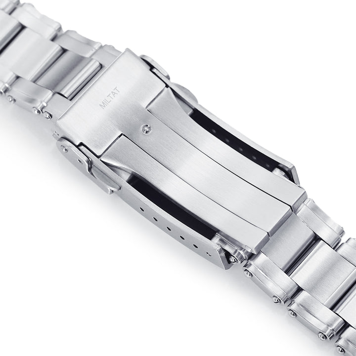 SEIKO精工水鬼SKX007 彎頭Metabind邁赫鉚釘代用鋼錶帶V扣拉砂