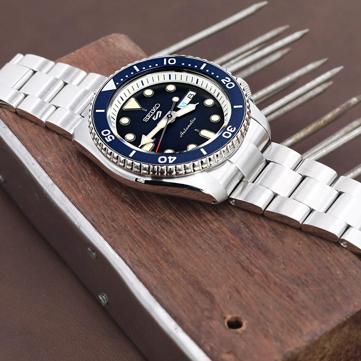 SEIKO 5 精工5號次世代重生 SRPD51 SRPD55 SBSA003 代用錶帶 超級3D三板式 不鏽鋼 棘齒潛水扣專用帶