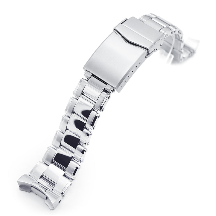 SEIKO精工水鬼SKX007彎頭Metabind邁赫鉚釘代用鋼錶帶V扣拉砂拋光