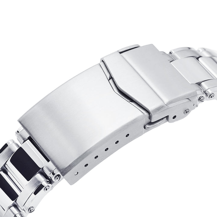 SEIKO精工水鬼SKX007彎頭Metabind邁赫鉚釘代用鋼錶帶V扣拉砂拋光