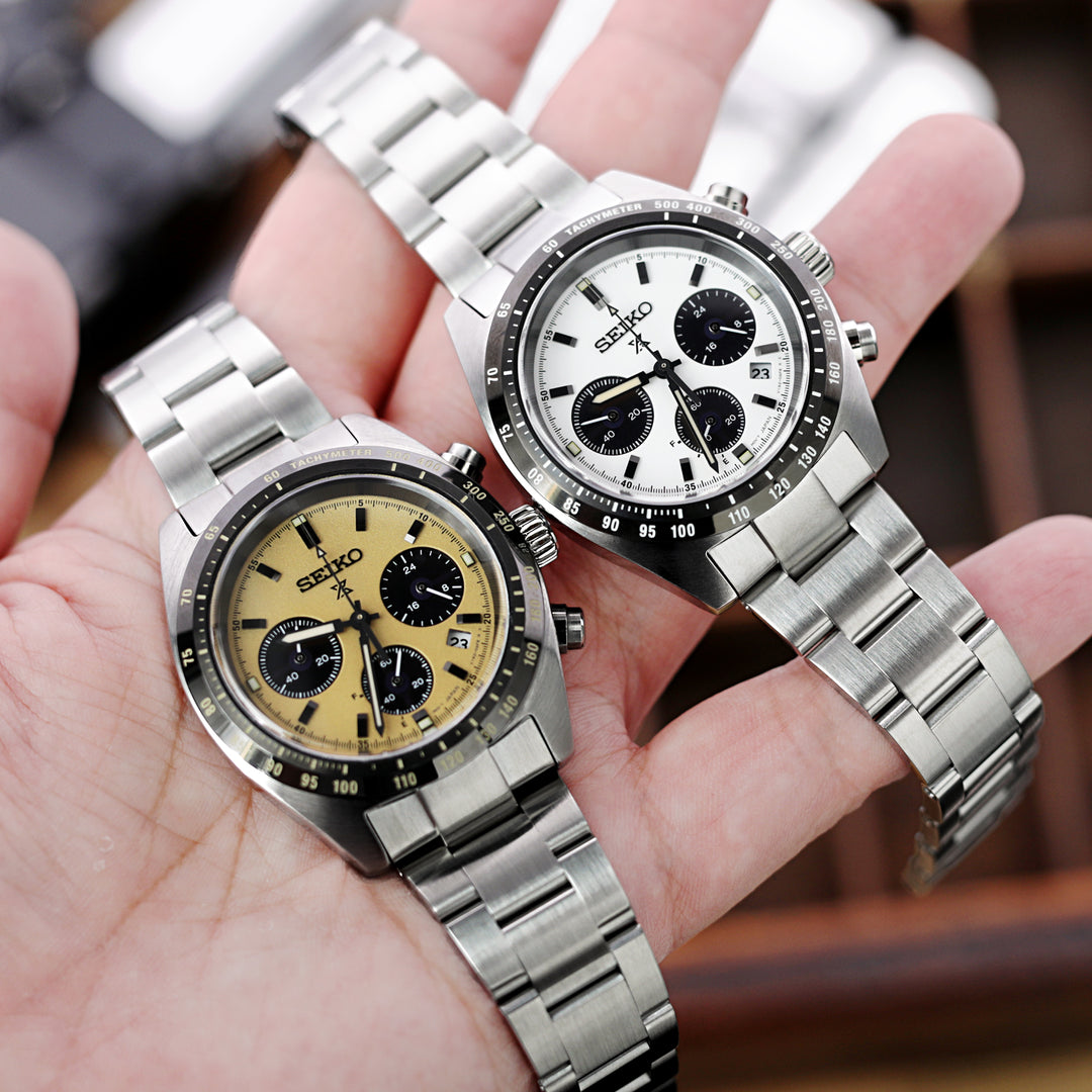 SEIKO 精工 Speed Timer 太陽能計時碼錶 SSC813 SSC815 SSC817 代用錶帶 超級3D三板式 不鏽鋼 V形潛水扣專用帶