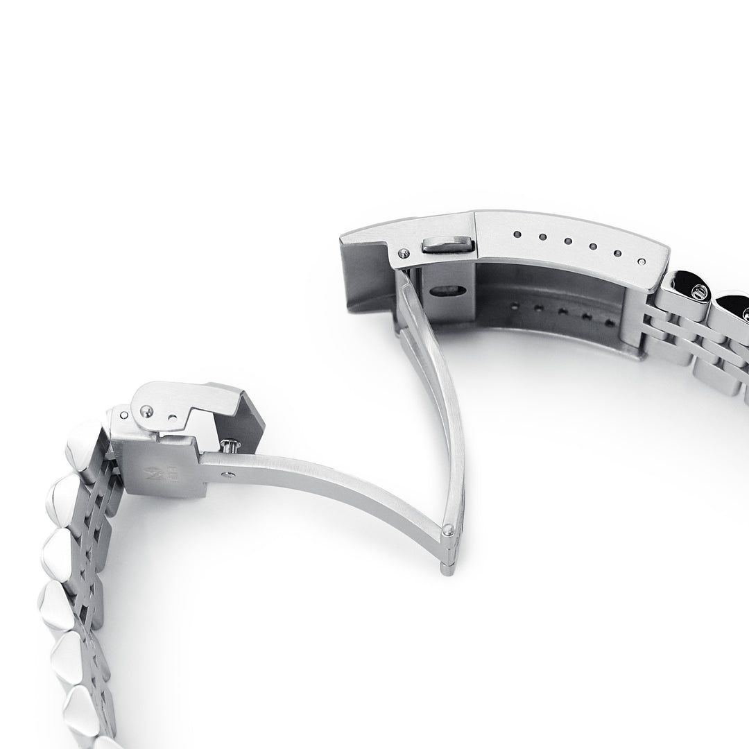 SEIKO精工水鬼SKX013專用代用帶新3D實心五珠 不鏽鋼拉砂V形潛水扣 錶帶