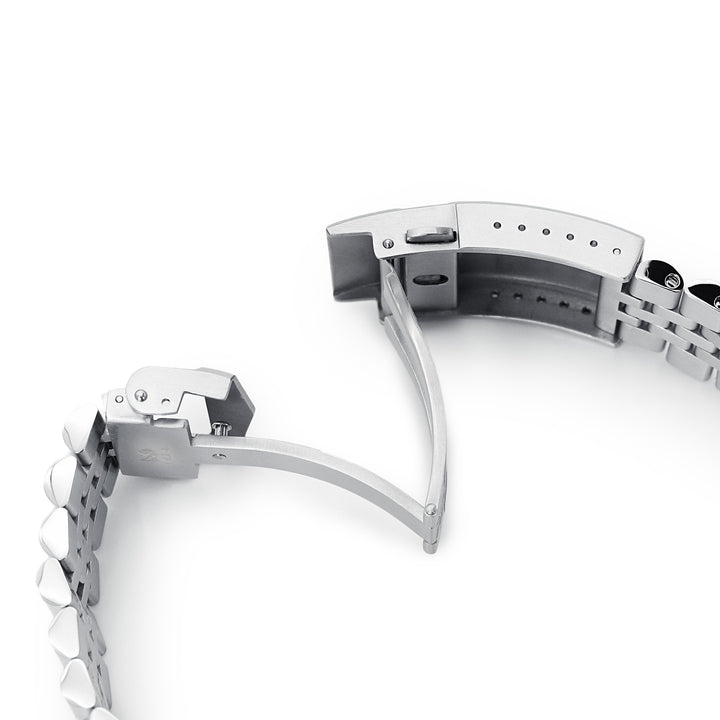 SEIKO精工水鬼SKX013專用代用帶新3D實心五珠 不鏽鋼拉砂V形潛水扣 錶帶