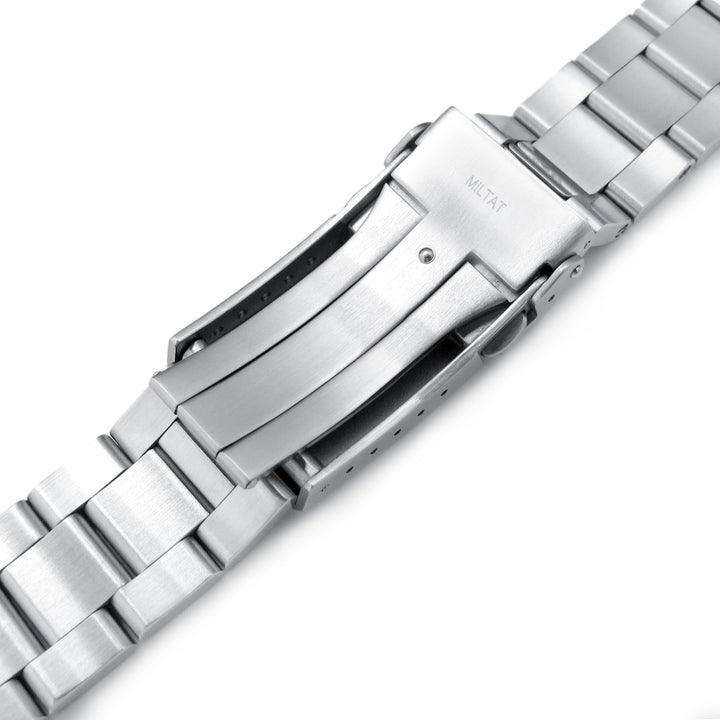 SEIKO精工水鬼SKX013專用代用剃刀型鋼錶帶潛水款實心V形帶扣拉砂
