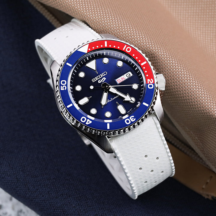 Seiko 5 Sports  SRPD53K1/ SBSA003 Pepsi Sports Style new Cal. 4R36 Strapcode Watch Bands