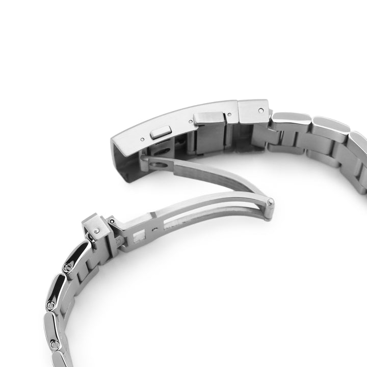 SEIKO精工SKX023代用錶帶 超級三板式不鏽鋼拉砂錶帶 潛水衣棘齒扣